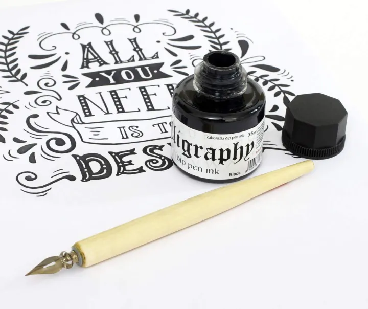 Isomars%20Dip%20Pen%20Wooden%20Manga%20Holder%20Set%20-%20Image%203