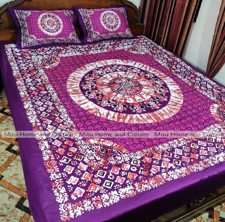 King%20Size%20Full%20Panel%20Bedsheet%20With%20Pillow%20Cover%20Chador%20Set%207.5%C3%978.5%20Feet%20Full%20Cotton%20Fabric%20%20Red%20,%20Blue%20,%20Pink%20,%20Green%20-%20Bed%20Sheet%20-%20bed%20sheet%20home%20tex%20-%20Image%204