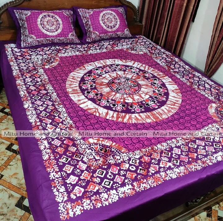 King%20Size%20Full%20Panel%20Bedsheet%20With%20Pillow%20Cover%20Chador%20Set%207.5%C3%978.5%20Feet%20Full%20Cotton%20Fabric%20%20Red%20,%20Blue%20,%20Pink%20,%20Green%20-%20Bed%20Sheet%20-%20bed%20sheet%20home%20tex%20-%20Image%204