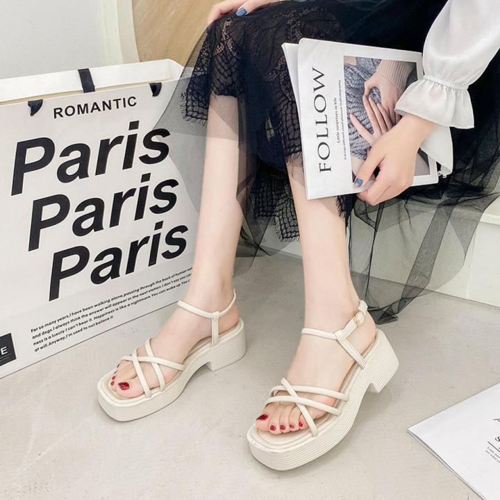 Women Sandals Wedge Platform Gladiator Sandals Open Toe Buckle