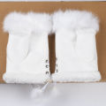 Gloves for women 1Pair Fashion Women Faux Rabbit Fur Hand Wrist Crochet Knitted Fingerless Gloves Mittens Winter Autumn Warmer.