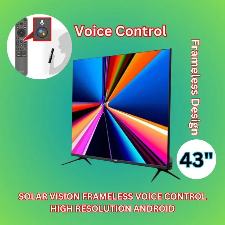 Solar%20Vision%2043"%20Inch%20FrameLess%20%20Voice%20Control%20Smart%20Android%20High%20Resulation%20LED%20-%20Image%203