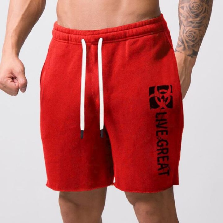 Summer%20Shorts%20Men%20Loose%20Large%20Size%20Breathable%20Knee%20Lenght%20Pants%20Solid%20Color%20Printing%20Running%20Shorts%20Simple%20Fashion%20Gym%20Shorts%20-%20Image%207