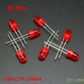 50Pcs- 5mm Colorful RED LED 5mm Round LED Light Emitting Diode Basic Red Light Bulbs For Electronics Project Indicator Front Panels LED Light DIY - Rgb Light. 