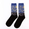 Cotton Socks Men Starry Night Winter Retro Women Personality Art Van Gogh Socks Oil Painting Socks Funny Happy Socks Male socken. 