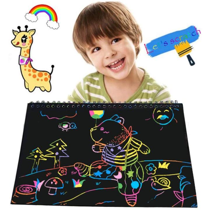 Rainbow Black Scratch Paper Note A4/A5