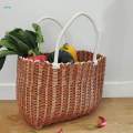 Woven Basket with Handles Fruits Storage Baskets Organizer for Bedroom M.