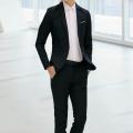 Men Formal 2 Pieces Suit Set Fashion New Boutique Business Dress Wedding Groom Suit Coat Blazers Trousers Suits Clothing Sets KEEMEEUYZO. 