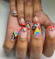 12 patterns Trippy Smile Face Nails Water Decals Mushroom Slider Decals Trippy Nail Art Rainbow Transfer Sticker Decals Eyes.