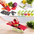 Multi-function Plastic Slicer Upgraded 7 Blades Mandoline Slicer Manual Vegetable Slicer Salad Maker Potato Onion Carrot Cutter. 