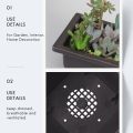 15 PCS 4.7 Inch Flower Pot, Square Plastic Bonsai Training Pot, Flower Succulent Flower Pot Container, for Garden, Interior, Home Decoration.