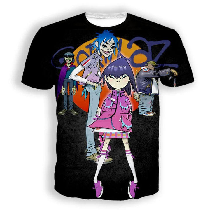 TULTEX GORILLAZ Gorillaz Band T-Shirt, Men's Size L cotton black type Vintage Second Hand
