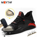 Lightweight Men Work Safety Shoes Anti-smash Anti-puncture Indestructible Shoes Steel Toe Cap Protective Shoes Work Sneakers BunnyGarden. 