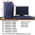 3PCS Dust Cover Desktop Monitor Computer PC Dustproof Case Keyboard Tower.