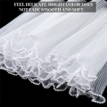 4.5 Yard White flower Wrapping Paper Pearl Edge Mesh Bouquet. 