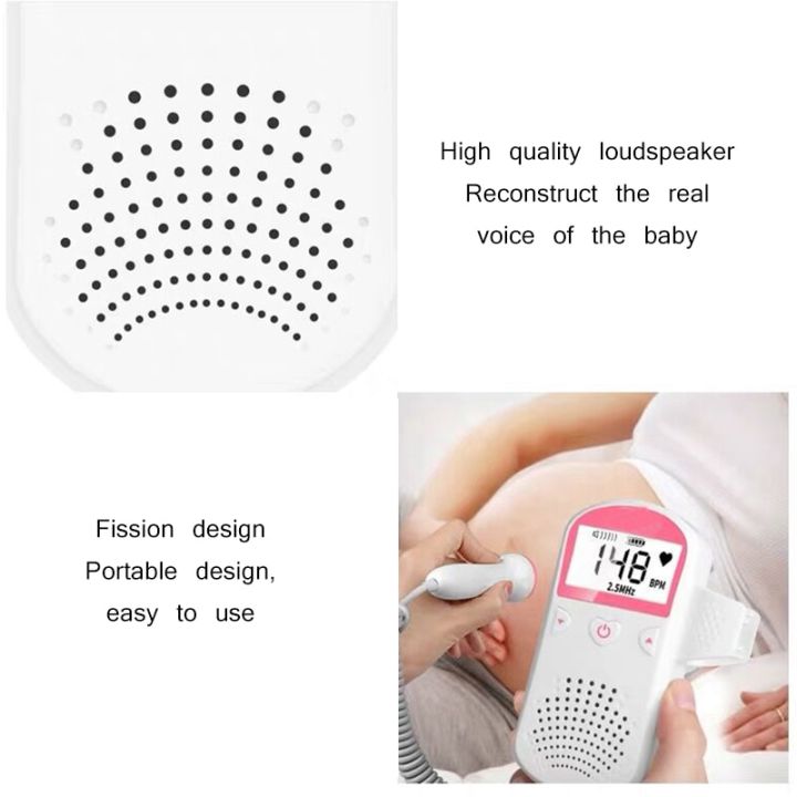 Doppler%20Fetal%20Baby%20Ultrasound%20Doppler%20Portable%20Heart%20Rate%20Detector%20Upgraded%203.0MHz%20Detector%20Home%20Pregnant%20Fetal%20Monitor%20-%20Image%204