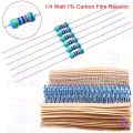 50Pcs Tolerance 1% 4.7 Ohm Resistor 4.7Ohm Carbon Film Resistor 4.7 Ohm 1/4W Resistance 0.25 Watt Fixed Resistors Passive Components Parts. 