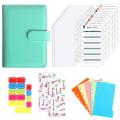 Sticker Labels For Money Envelopes Money Management Binder PU Leather Notebook Cover A6 Budget Planner Binder A6 Binder Pockets.