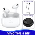 VIVO TWS 4 HiFi True Wireless Earphone 55dB Active Noise Cancelling LDAC TWS Earphone Bluetooth 5.4 aptX Lossless LDAC IP54. 