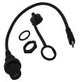 IP67 Micro USB Waterproof Cable,Micro-USB 2.0 5pin IP 67 Male to Female Panel Mount WaterProof Connector Extension Cord 0.3m 1m. 