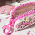 【Bestseller Alert】 Cartoon Plush Portable Pencil Cases Cartoon Hello Kitty My Melody Pencil Pouch. 