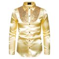 Luxury Gold Sequin Glitter Jacket Men Slim Fit Notched Lapel Blazer Jacket Mens Nightclub Stage Singers Blazers Costume Homme. 