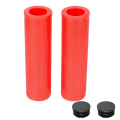 Universal Bicycle 22mm Inner Diameter Handlebar Cover Through Hole with Plug Silicone Handlebar Cover, Black Easy to Use. 