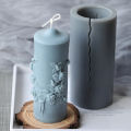 Silicone Candle Mold Carved Column DIY Resin Candle Mold Bride Wax Model.