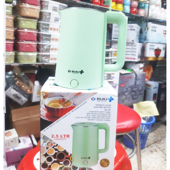 Bajaj Double Layer Electric Kettle - Boil Water Effortlessly with this 2.5L Electric Kettle