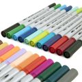 Mont Marte Signature Dual Tip Brush Fineliners – 48 Pieces, Triangular Grip, Ideal for Drawing, Colouring & Lettering.