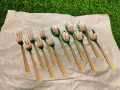 Tea & Fork Golden colour Spoon 12 peices Stainless steel. Dessert Spoon, Coffee Spoon, Golden Teaspoon, Spoon Silverware. 12 Pcs cutlery set. 