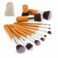 Professional Bamboo Makeup Brush Set - 11 Pcs - Makeup Combo Set - Makeup Brush Set - Makeup Combo Set. 