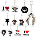 Popular Singer Bill Tom Kaulitz KeyRing Keychain for Accessories Bag Acrylic Pendant Tokio Hotel Key ring Chains Fans Gifts. 
