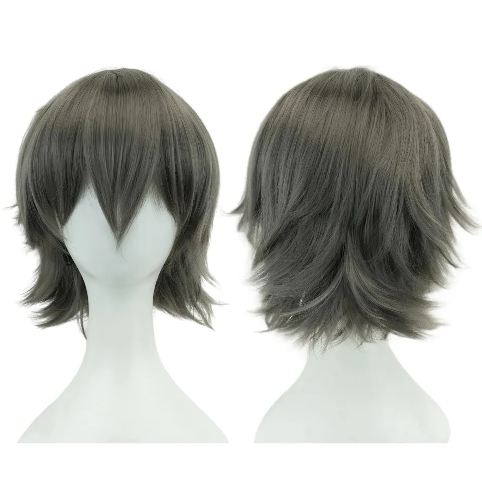 12 Inches Unisex Short Cosplay Hair Party BOB Wigs with Bangs