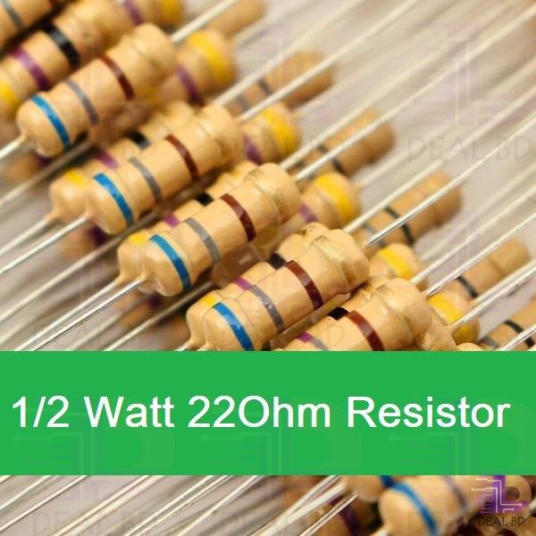 25Pcs%20-%201/2%20Watt%2022%20Ohm%20Resistor%201/2W%2022%20Ohm%20Carbon%20Film%20Resistor%2022%20Ohm%20Half%20Watt%20Resistance%200.5%20Watt%205%25%20Tolerance%20Fixed%20Resistors%20Passive%20Components%20-%20Image%203