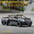 1:28 Mercedes-Benz X-CLASS EXY 6X6 Pickup Die-Cast Vehicles Alloy Model Car Toys With Light & Sound For Gift Collection.