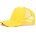 Plain Blank Neon Trucker Hat 5 Panel Summer Baseball Cap Mesh Back Snapback Adjustable. 