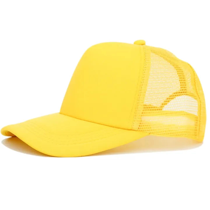 Plain%20Blank%20Neon%20Trucker%20Hat%205%20Panel%20Summer%20Baseball%20Cap%20Mesh%20Back%20Snapback%20Adjustable%20-%20Image%204