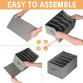 7Grids Large Cloth Organizer Box 3 Pcs Closet Storage drawer divider storage organizer Box. Material.