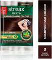 Streax Shampoo Hair Color Dark Brown 9ml *9ml 2 packets.