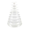 10 Tier Tower Macaron Macaron Display Stand Round Cake Stand PVC Tray Birthday Wedding Display Rack Cake Decorating Tools - Transparent color. 