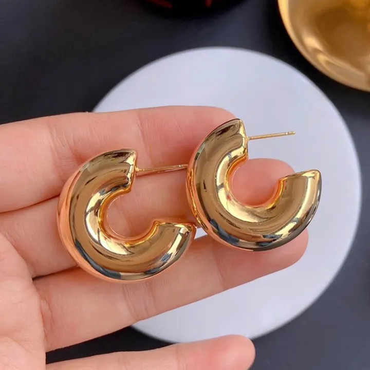 %E3%80%90In-Demand%20Item%E3%80%91%20New%20Retro%20Alloy%20Chunky%20C%20Shape%20Hoop%20Earrings%20Glossy%20Round%20Ear%20Jewelry%20GJCUTE%20-%20Image%207