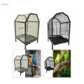 Bird Cage Parrot Cage Portable Metal Birdcage for Parakeet Budgie Cockatiel Beige. 