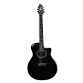 YEMAHA CM2 Export Quality Glossy Black Colour 6-String Cut A Way Right Hand Semi Acoustic Guitar. 