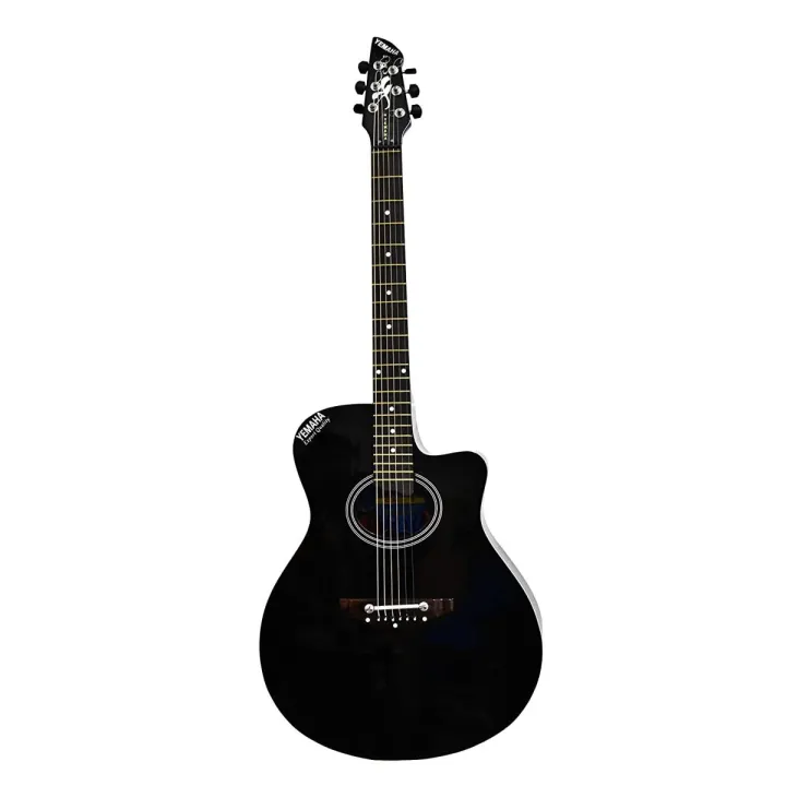 YEMAHA CM2 Export Quality Glossy Black Colour 6-String Cut A Way Right Hand Semi Acoustic Guitar