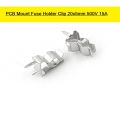 5Pair- MEATAL PCB Mount Fuse Holder Clip 20x5mm Inline Fuse Housing Holder PCB Mount Block Series Flame Resistant Fuse Clip 500V 15A 2Pin Leads. 