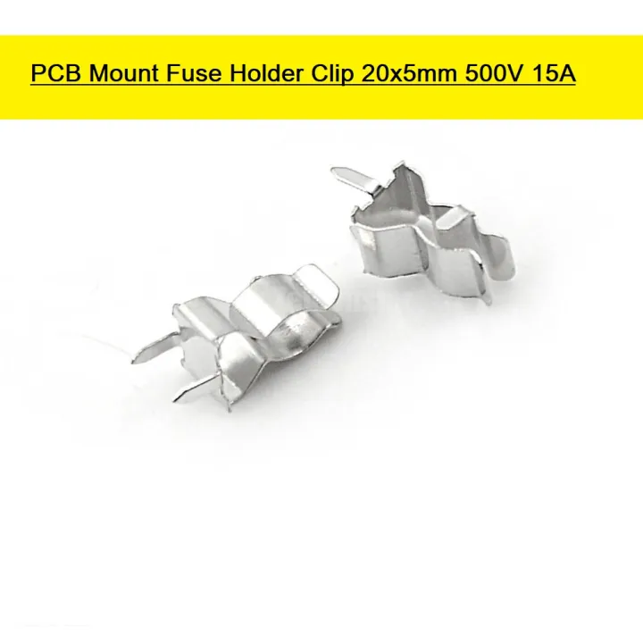 5Pair-%20MEATAL%20PCB%20Mount%20Fuse%20Holder%20Clip%2020x5mm%20Inline%20Fuse%20Housing%20Holder%20PCB%20Mount%20Block%20Series%20Flame%20Resistant%20Fuse%20Clip%20500V%2015A%202Pin%20Leads%20-%20Image%204