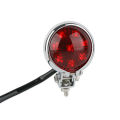 Motorcycle LED Rear Tail Light Brake Stop Lamp Moto LED Tail Light for Chopper Cafe Black. 