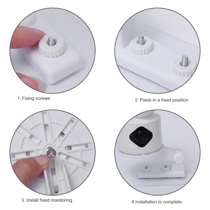 Surveillance%20Accessories%20For%20CCTV%20Cameras%20Monitor%20%20Rotatable%20Stable%20No-Drilling%20Holder%20%20Indoor%20Outdoor%20Wall%20Mount%20Bracket%20%20Minimalist%20White%20Plastic%20Camera%20Support%20Base%20-%20Image%208