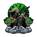 Sakura Racer Samurai Car Sticker JDM Creative Biker Man Decal Windows Car Trunk Decoration Vinyl Car Wrap Anime Accessories. 